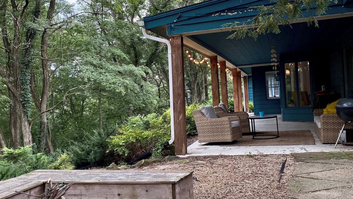 Holcomb House | Spacious Hillside Home Overlooking Private Woods