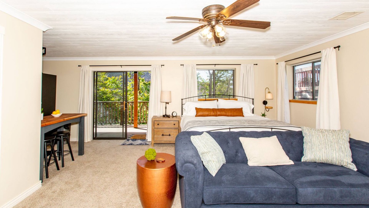 Jerome Apartment | Spacious Studio with a Kitchenette, Private Deck, Firepit in Historic Jerome