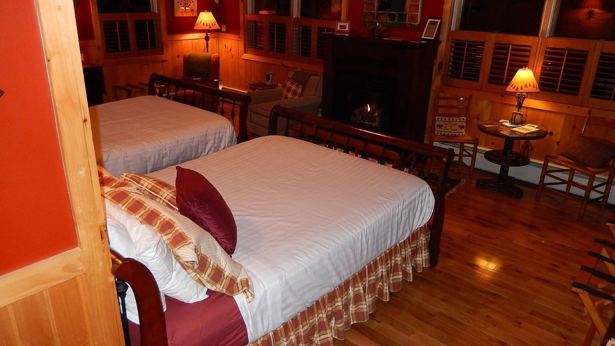 Saranac Lake Apartment | Spacious Suite with fireplace at Adirondack Waterfront Inn