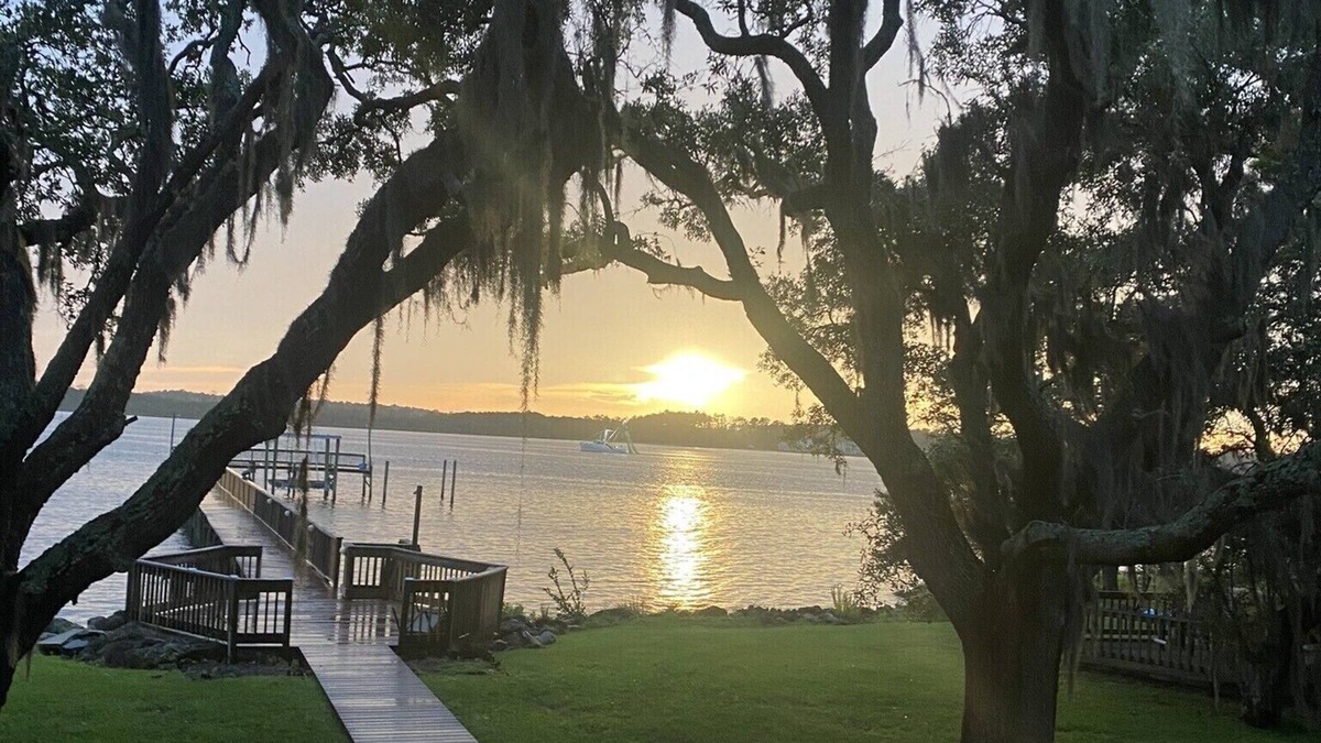 Beaufort House | Spectacular Beaufort Waterfront Home with Private Beach, Dock and Sunsets