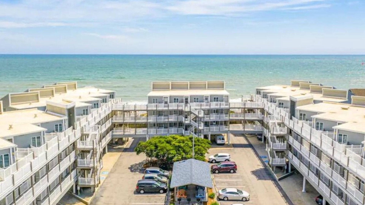 Indian Beach Condo | Spectacular partial ocean view 2BR 2BA large top floor condo-beachfront complex!