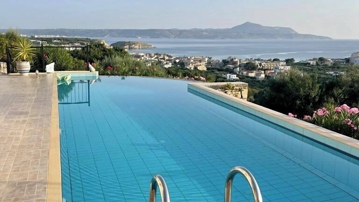 Almyrida Villa | Spectacular sea view-Private Pool-Unlimited WiFi-Walking Distance to Beach