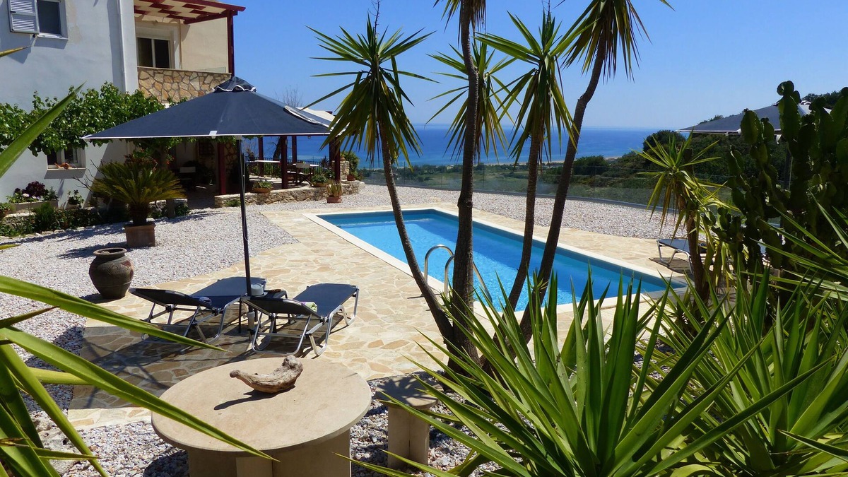Mathes Villa | Spectacular sea views and a lovely pool - charming villa near long sandy beach!