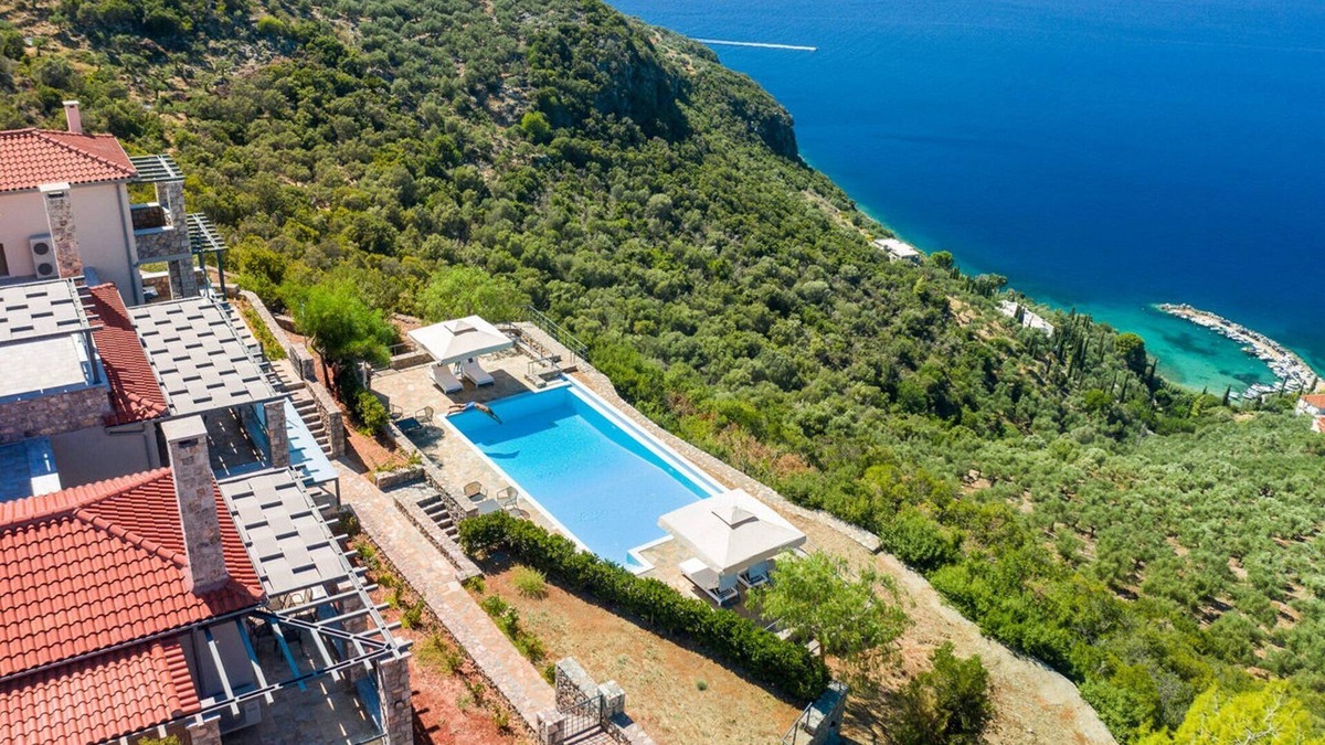Kitries Villa | Splendid Messinia Resort Villa | Private Pool Mansion Sea View | Private Pool &.