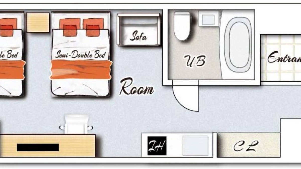 Miyazaki Hotel | Standard Room 2 semidouble beds nonsmoking ro/Miyazaki Miyazaki