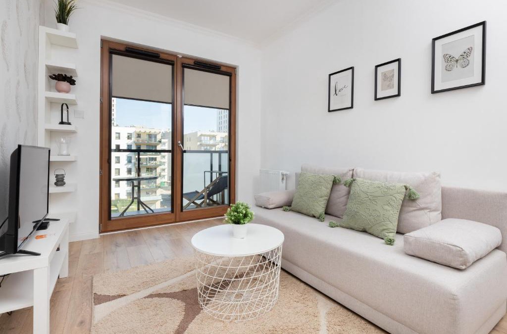 Nowy Port Apartment | Starowiejska Apartment with Balcony Next to Arena Gdańsk Stadium by Noclegi Renters