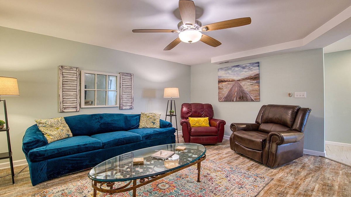 Lake Junaluska Apartment | Starstorm Mountain ApartmentnLakeview deck & hiking trail, near many activities.