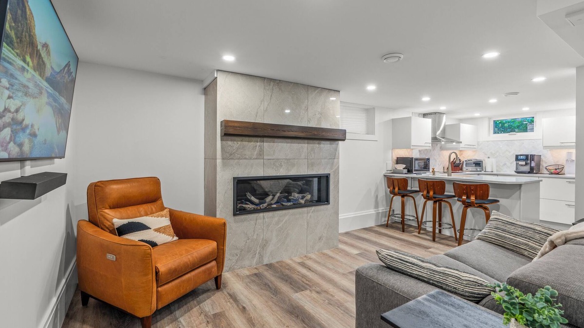 Vernon Apartment | Stay Cozy. Play Wild. Welcome to Blue Spruce Den - Vernon.