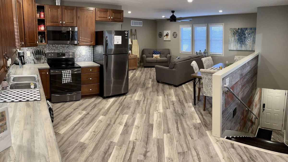 Hays Apartment | Stay in historic downtown Hays in upscale accommodations