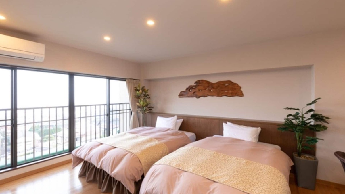 Beppu Hotel | Stay without meals 4F Twin room with openair hot spring bath nonsmoking/Beppu Ōita