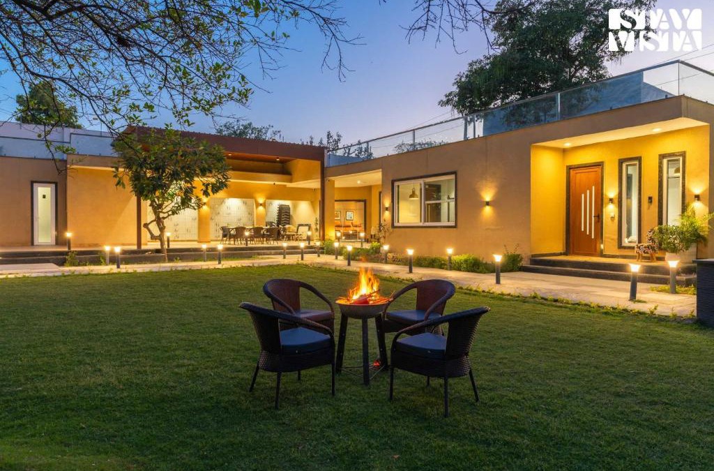 Faridabad Villa | StayVista at Palash Van Luxury 3BR Villa in Faridabad New Delhi with Bonfire, Pool, Wi-Fi