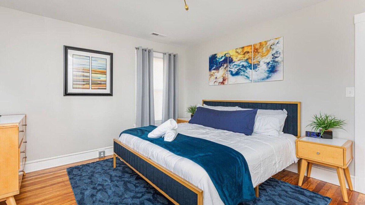 Mosby Apartment | Step into Style: Charming Blue Suede RVA Getaway!