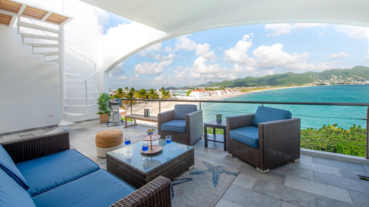 Beacon Hill Condo | Steps to beautiful Simpson Bay Beach! Oceanfront newly furnished 2-bedroom condo