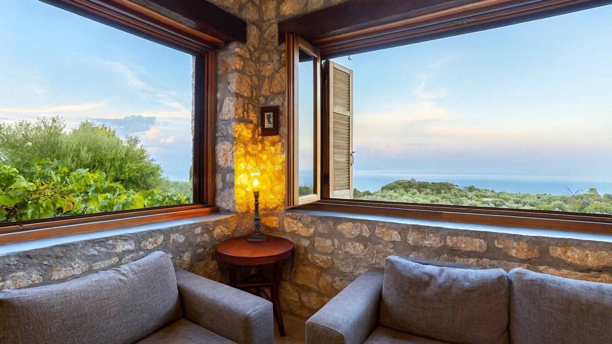 Messini House | Stone Farmhouse in Groves - Sea & Mountain Views