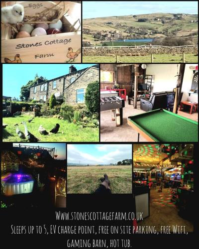 Oxenhope House | Stones Cottage Farm, nr Haworth, family friendly, work friendly, gaming barn, crafting, free wifi, free parking, EV point