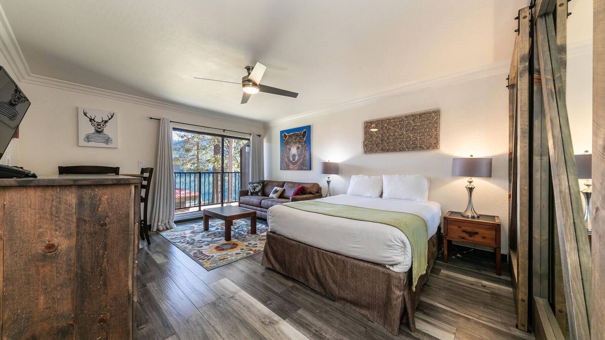 Truckee Condo | Striking King Studio w/Partial Lake View #242 at Donner Lake Village