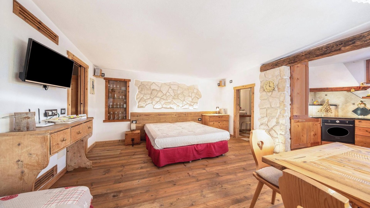 Castello-Molina di Fiemme Apartment | Studio "La pratolina monolocale" with Mountain View, Terrace & Garden