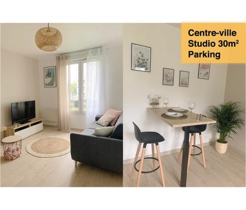Cergy Apartment | Studio 30m2 - Au pied de la Gare - PARKING