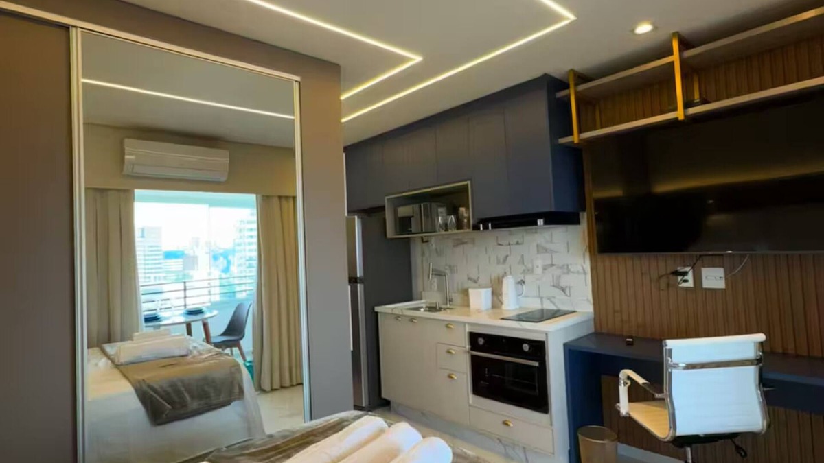 Butanta Apartment | Studio 400 meters from Butantã subway with swimming pool and gym on the Rooftop, with garage.