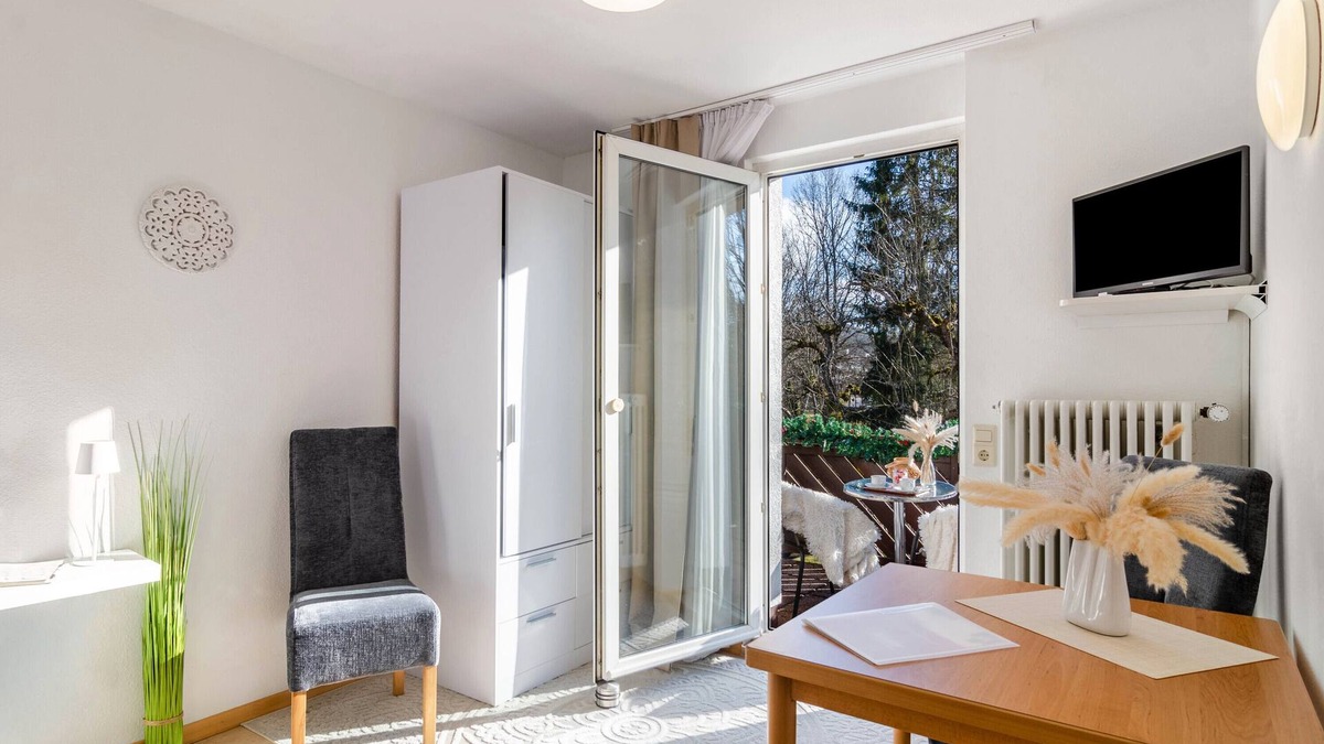 Bad Duerrheim Apartment | Studio Apartment 'Nr 6' with Shared Terrace, Shared Garden and Wi-Fi