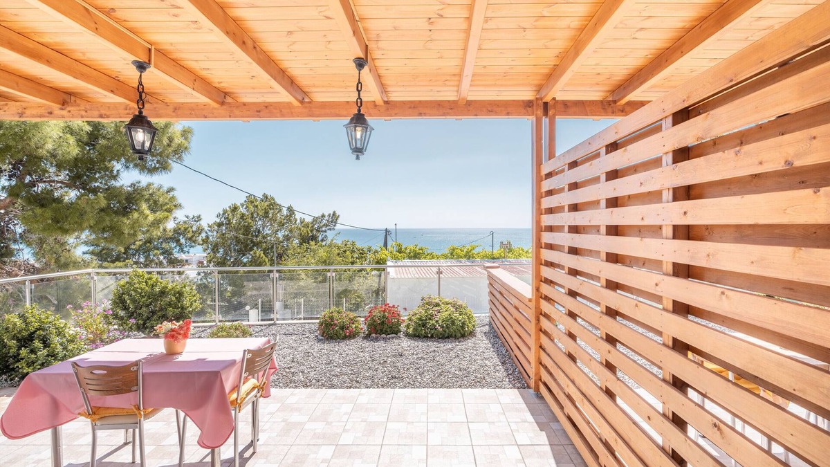 Stegna Apartment | Studio Apartment 'Solymar Prive Sea View 2' with Sea View, Wi-Fi and Air Conditioning
