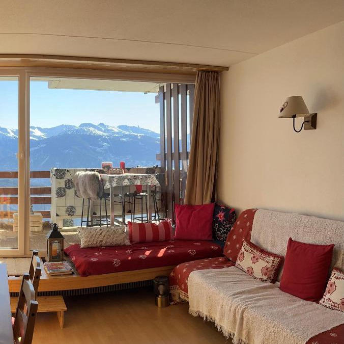 Anzere Apartment | Studio chaleureux, confortable, avec vue sur les Alpes 2- 3 pers