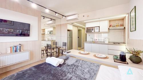 Marista Apartment | Studio Decorado no Setor Marista, Blend SmartStyle