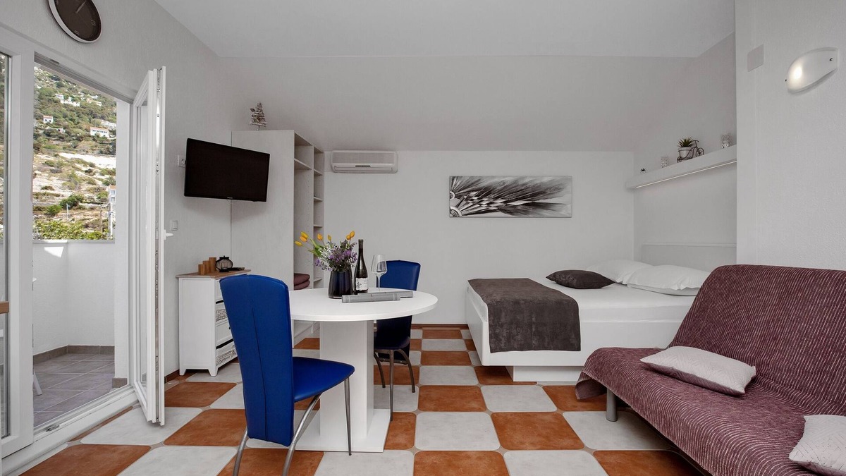 Drasnice Apartment | Studio flat with balcony and sea view Drašnice, Makarska (AS-2581-a)