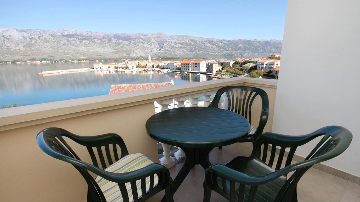 Vinjerac Apartment | Studio flat with terrace and sea view Vinjerac, Zadar (AS-3248-k)