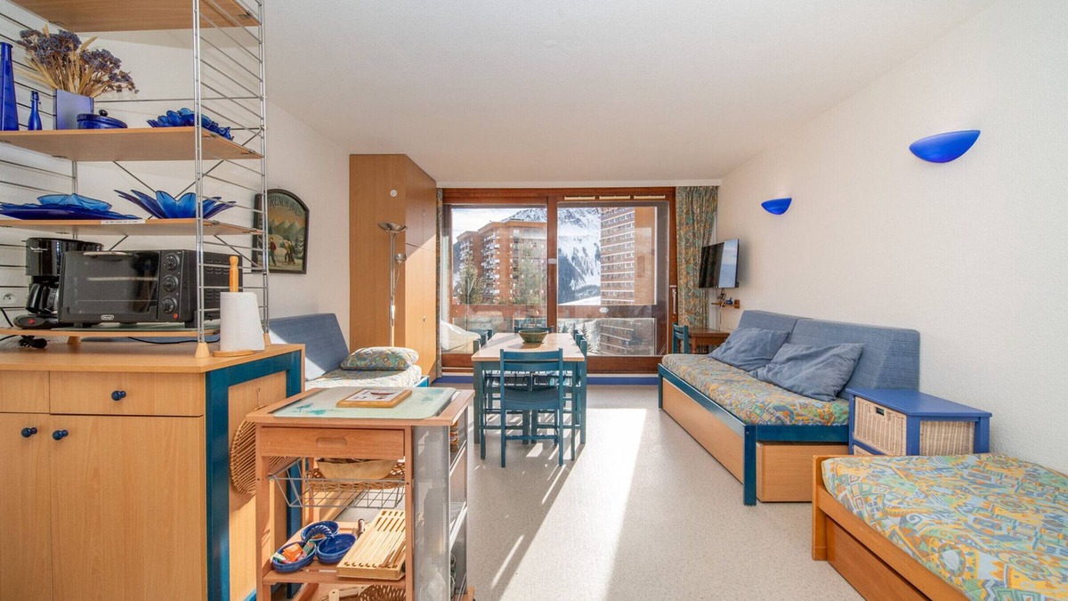 Villarembert Apartment | Studio for 6 in Le Corbier, ski-in/ski-out