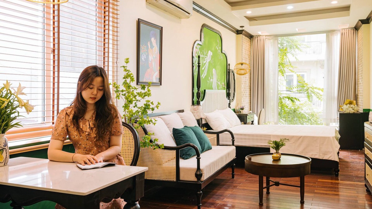 Yen Phu Apartment | studio full natural light,netflix,kitchen Westlake