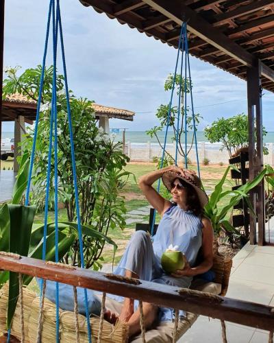 Trairi Villa | Studio pé na areia com 2 quartos, sala e cozinha