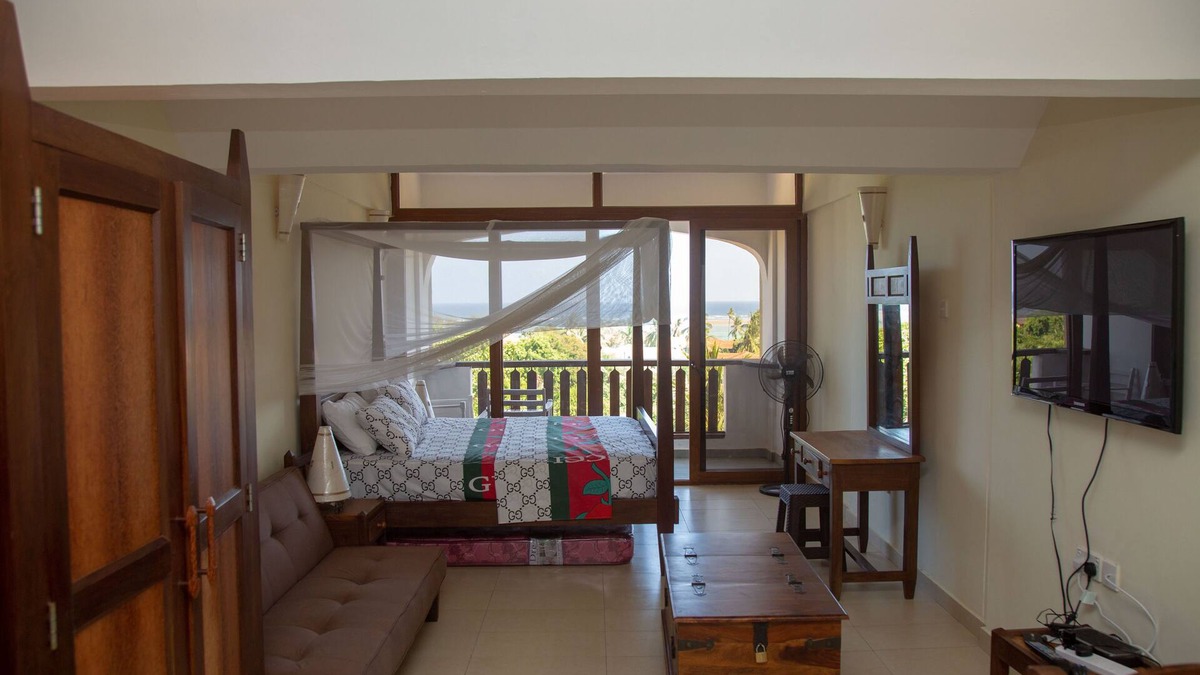 Diani Beach Apartment | Studio Room 308 with a Breath taking view of Diani Beach.