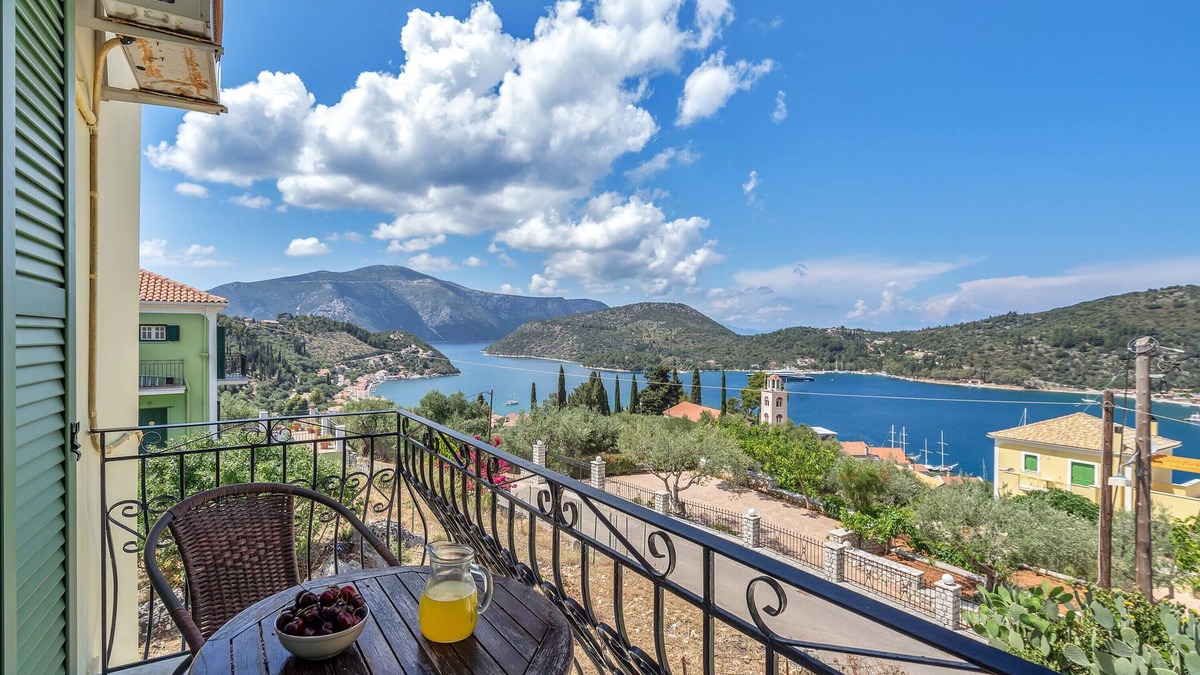 Vathy Apartment | Studio 'Veronis 8' with Sea View, Shared Pool & Wi-Fi