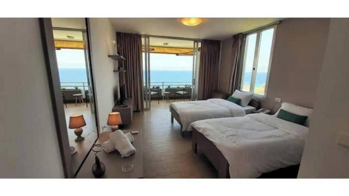 Tabarja Apartment | Studio with great seaview, beach with pool access & Twin bed studio