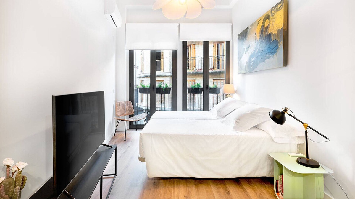 Tudela Apartment | Studio with one double or two single beds