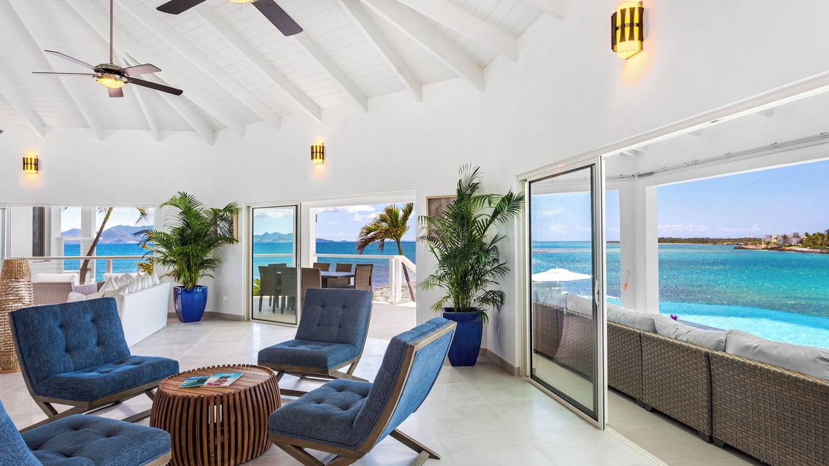 The Valley Villa | Stunning 6 bedroom waterfront villa with wooden dock