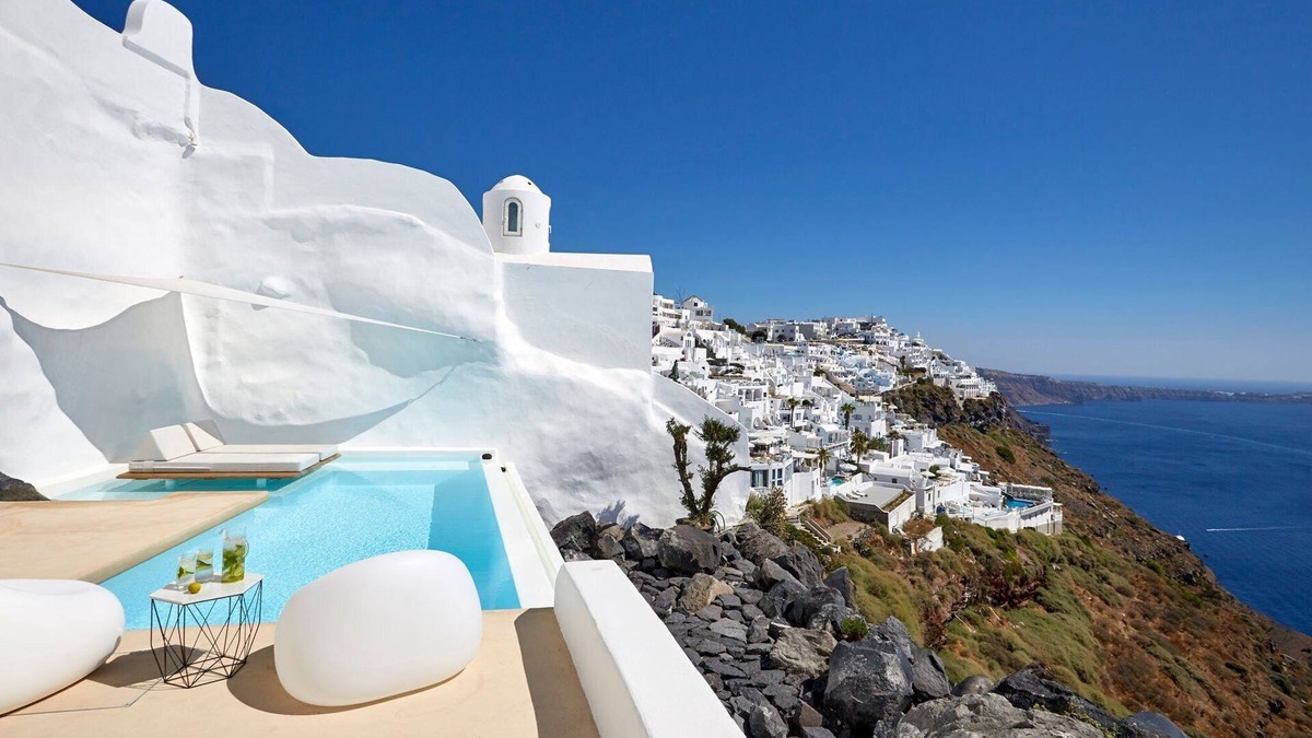 Firostefani Villa | Stunning Caldera Views Villa | Short Walk to Fira | Villa Quintessence |.