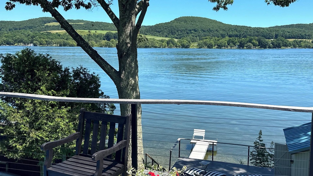 Richfield Springs House | Stunning Lakefront Home w/Mountain Views - Only 13 miles to Cooperstown, NY