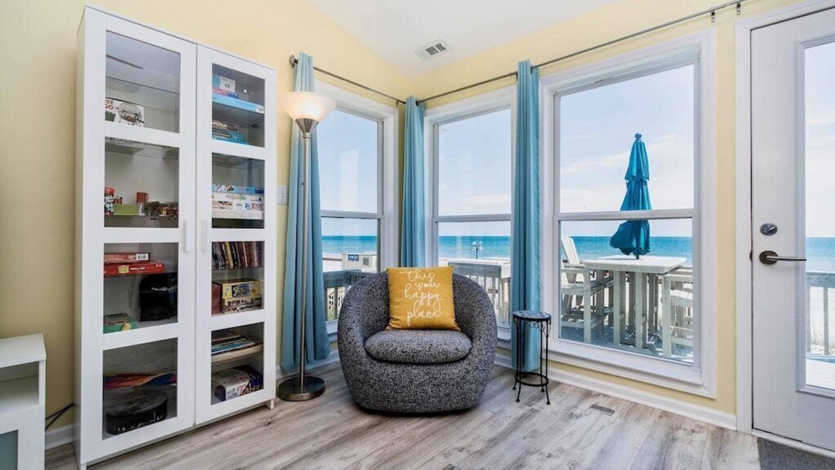 Emerald Isle House | Stunning oceanfront views just steps from the deck; steps, sand, waves!