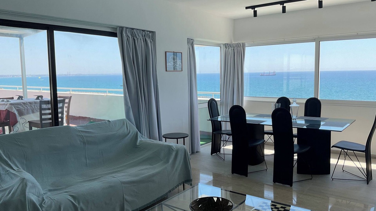 Larnaca Apartment | Stunning Top-Floor Beachfront Apartment