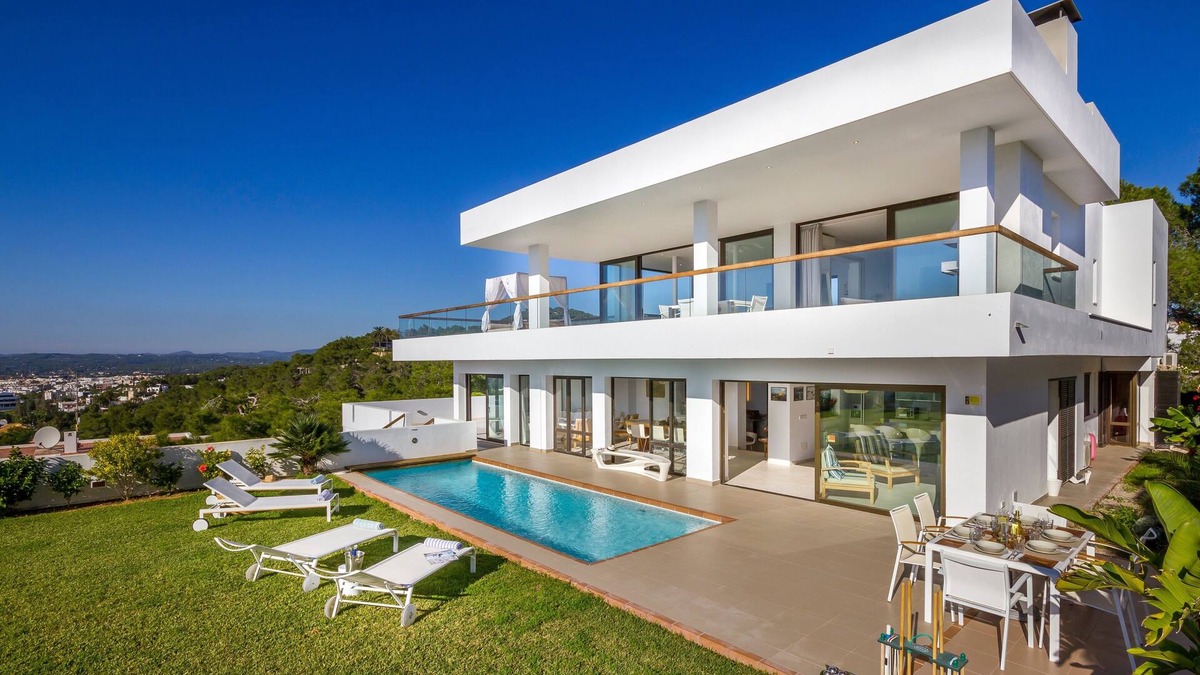 Cap Martinet Villa | Stunning Villa Close To Ibiza Town with Panoramic Sea and Sunset views