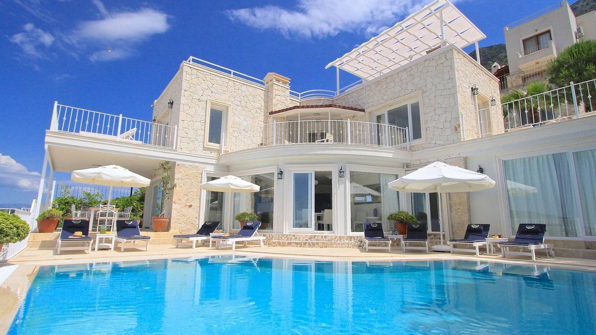 Egil Villa | Stunning villa with Pool and Extensive Terraces Magnificent Views of Kalkan Bay.