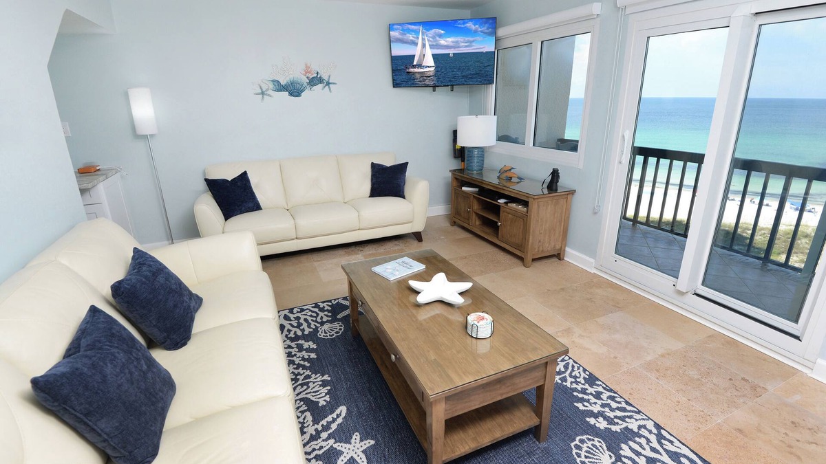 Sunnyside Condo | Stylish 2-Story Beachfront Condo with Gulf & Lake Views – Fully Renovated 2025