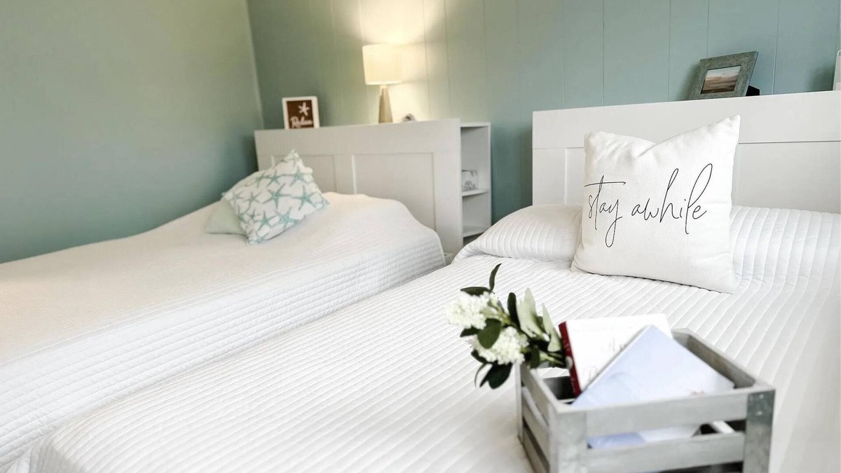 Leeds Point Condo | Stylish condo steps from the beach! Elegant blend of comfort and convenience.