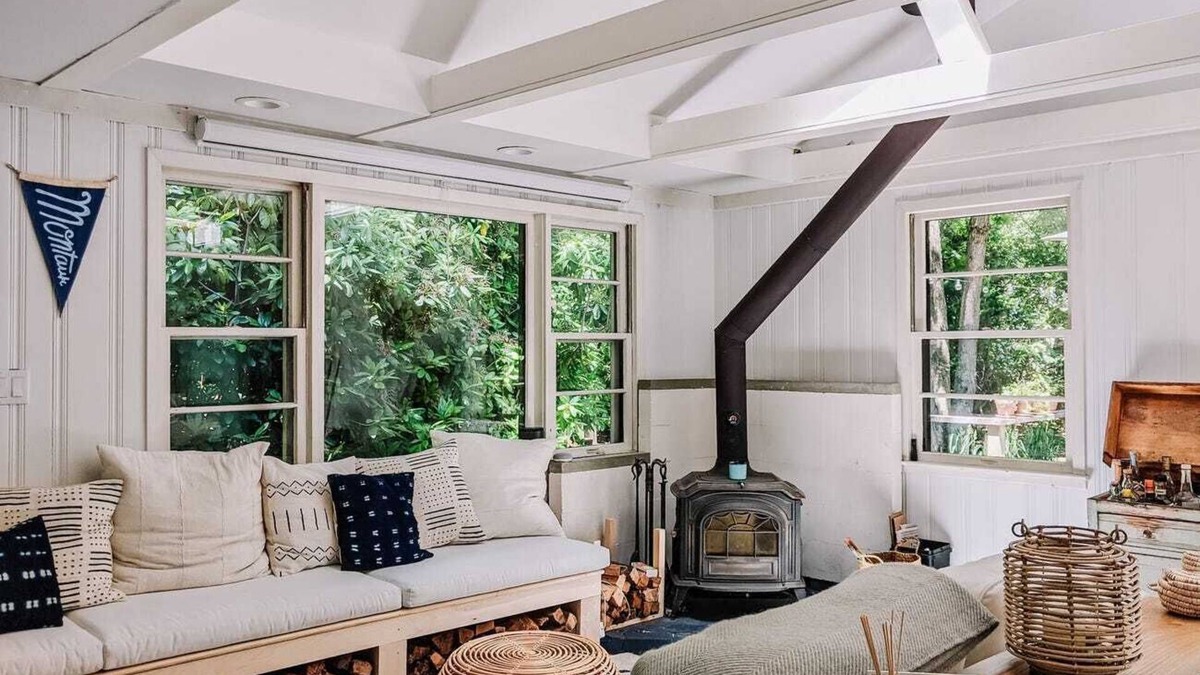 Springs House | Stylish East Hampton Surf Cabin with Hot Tub & Office