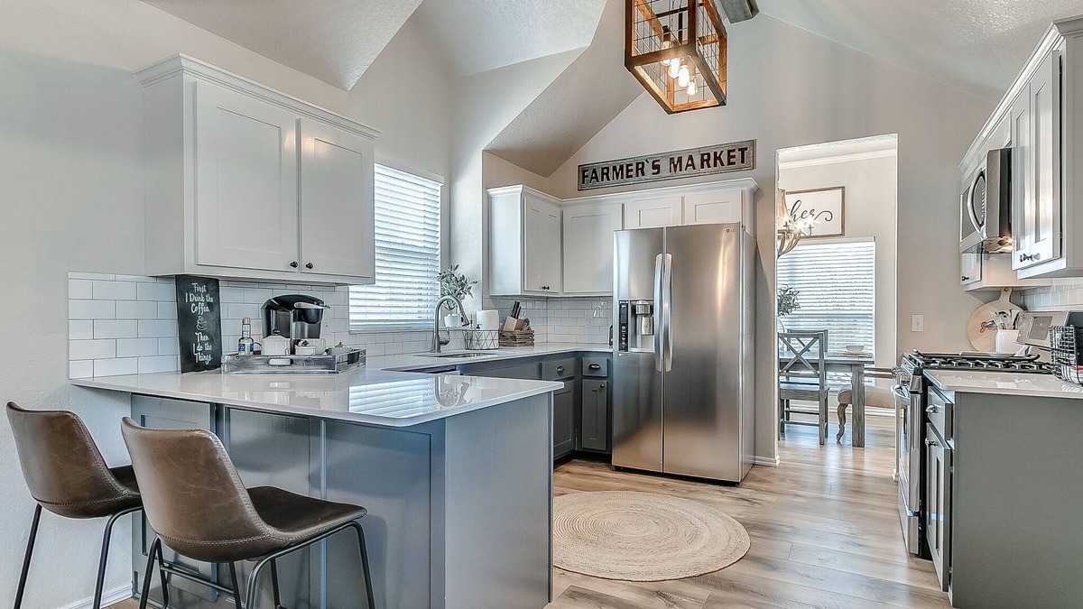 Edmond House | Stylish Edmond charmer with Rainfall shower & large yard for kids & pets!