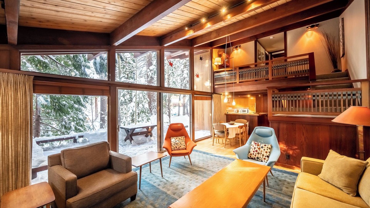 Tahoe Tavern House | Stylish Redwood Home with Hot Tub and Private Beach Access