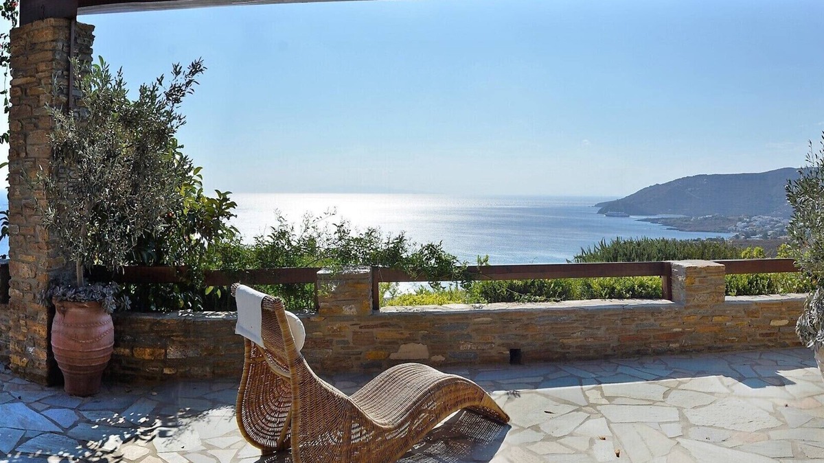 Gavrio Villa | Stylish villa Philinna: Best Location, Amazing pool, spectacular sea views