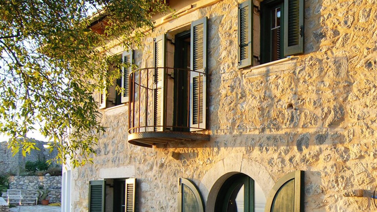 Kavallos Villa | Stylishly renovated stone villa w/fantastic sea view